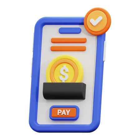 Paiement mobile  3D Icon