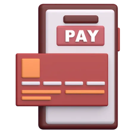 Paiement mobile  3D Icon