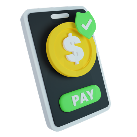 Paiement mobile  3D Icon