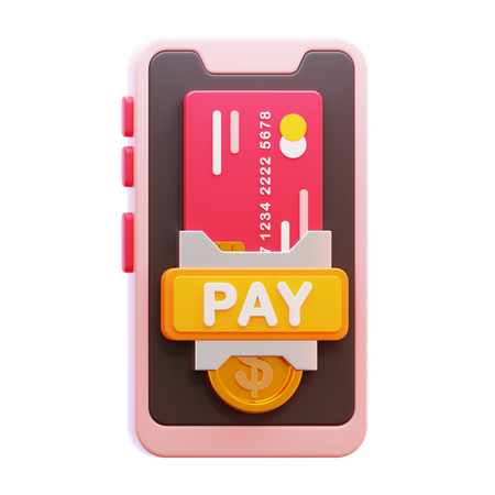 Paiement mobile  3D Icon