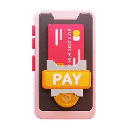 Paiement mobile  3D Icon