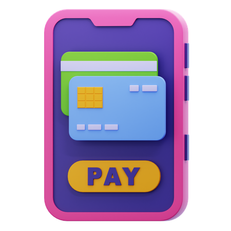 Paiement mobile  3D Icon