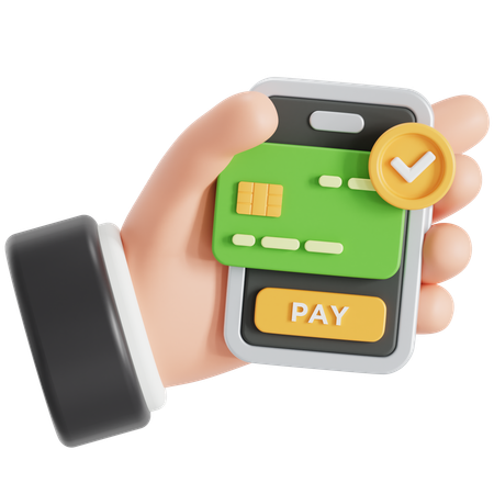 Paiement mobile  3D Icon