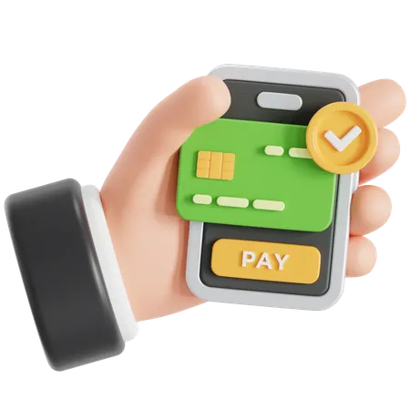 Paiement mobile  3D Icon