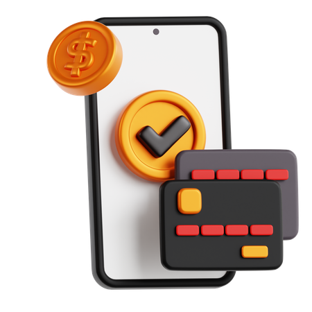 Paiement mobile  3D Icon