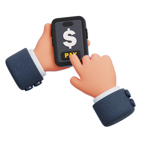 Paiement mobile  3D Icon