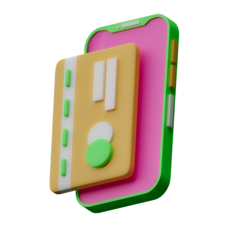 Paiement mobile  3D Icon