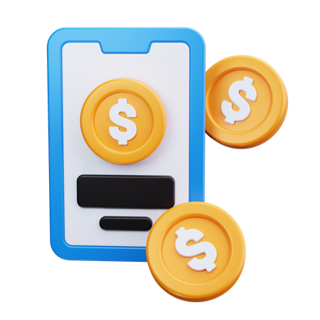 Paiement mobile  3D Icon