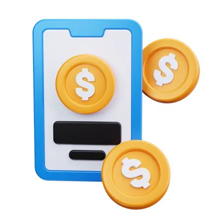 Paiement mobile  3D Icon