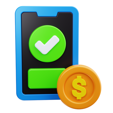 Paiement mobile  3D Icon