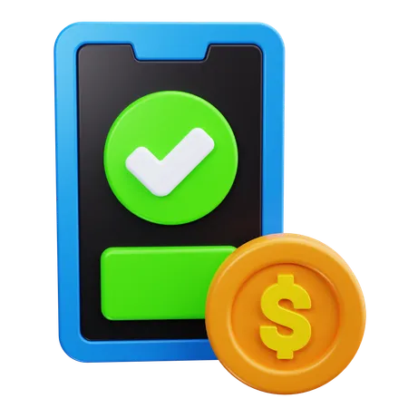 Paiement mobile  3D Icon