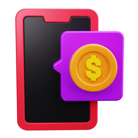 Paiement mobile  3D Icon