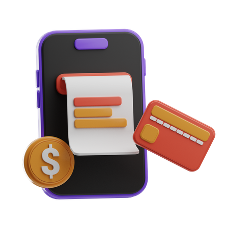 Paiement mobile  3D Icon