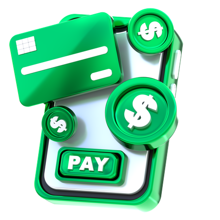 Paiement mobile  3D Icon