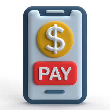 Paiement mobile  3D Icon