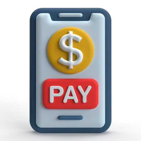 Paiement mobile  3D Icon