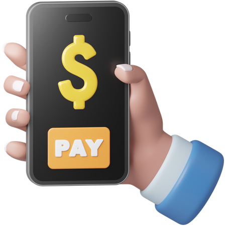 Paiement mobile  3D Icon