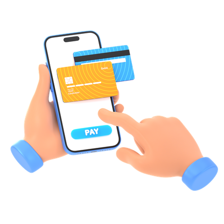 Paiement mobile  3D Icon