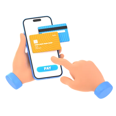 Paiement mobile  3D Icon