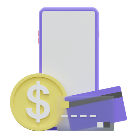 Paiement mobile  3D Illustration