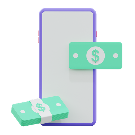 Paiement mobile  3D Illustration