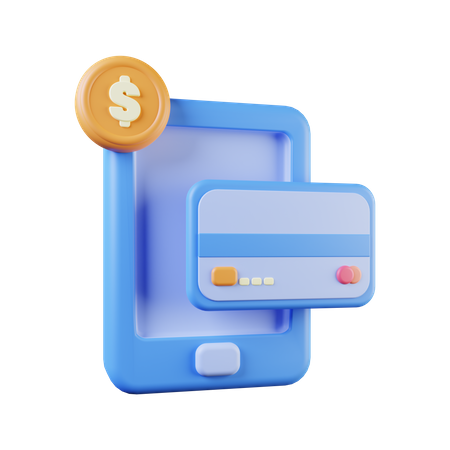 Paiement mobile  3D Illustration