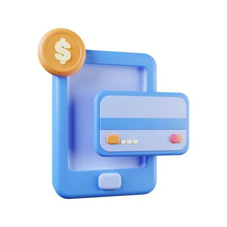 Paiement mobile  3D Illustration