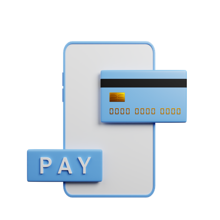 Paiement mobile  3D Illustration