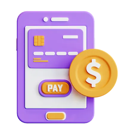 Paiement mobile  3D Illustration