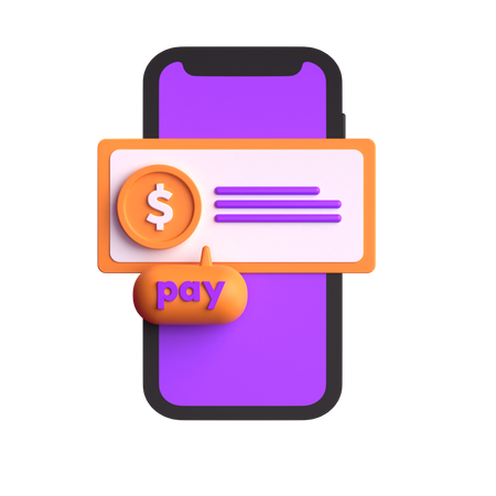 Paiement mobile  3D Icon