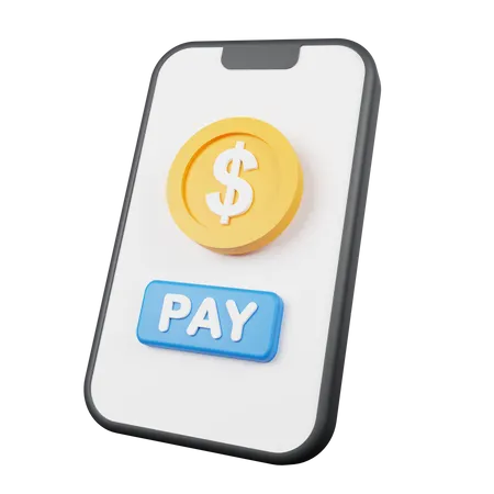 Paiement mobile  3D Icon