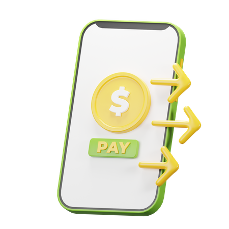 Paiement mobile  3D Icon