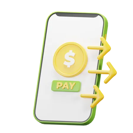 Paiement mobile  3D Icon