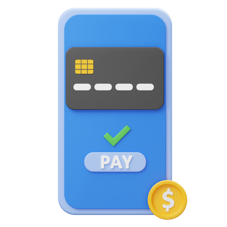 Paiement mobile  3D Icon