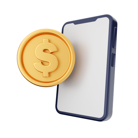 Paiement mobile  3D Icon