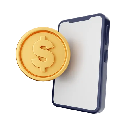 Paiement mobile  3D Icon