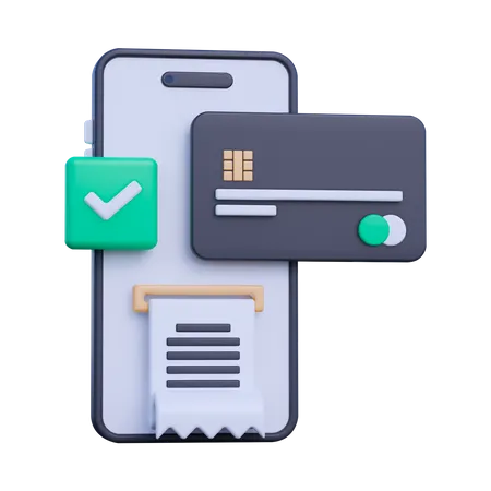 Paiement mobile  3D Icon