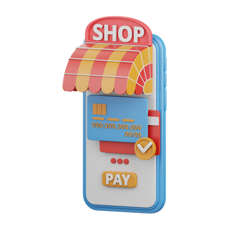 Paiement mobile  3D Icon