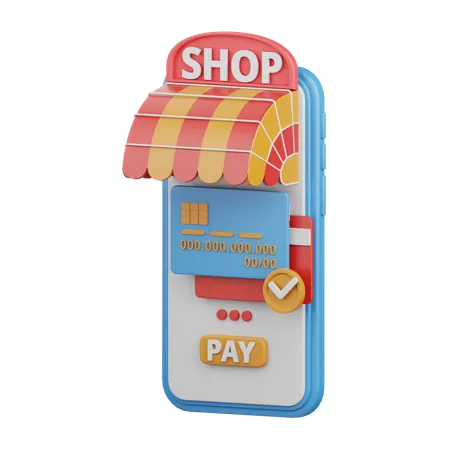 Paiement mobile  3D Icon