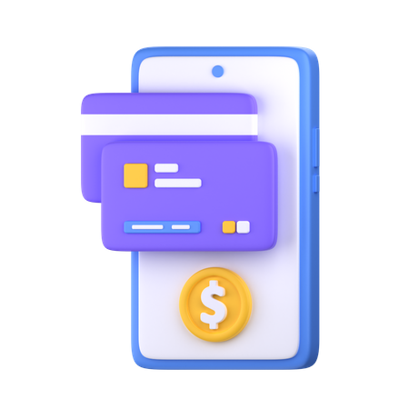 Paiement mobile  3D Icon