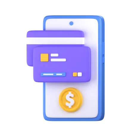 Paiement mobile  3D Icon