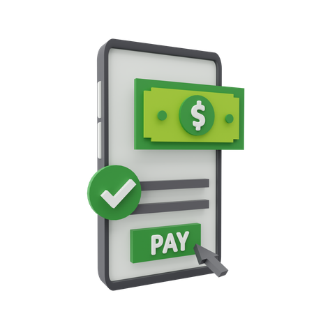 Paiement mobile  3D Icon