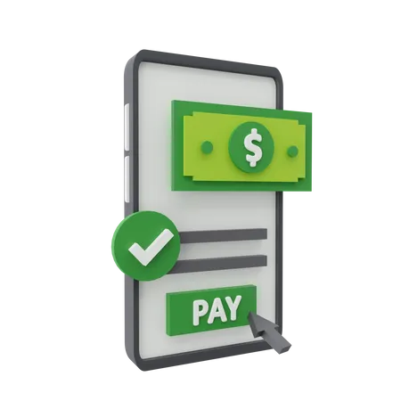 Paiement mobile  3D Icon