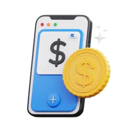 Paiement mobile  3D Icon