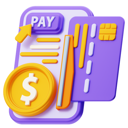 Paiement mobile  3D Icon