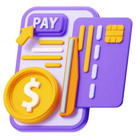 Paiement mobile  3D Icon