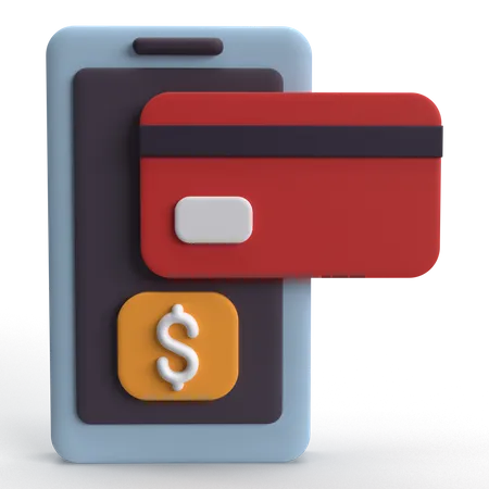 Paiement mobile  3D Icon