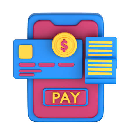 Paiement mobile  3D Icon