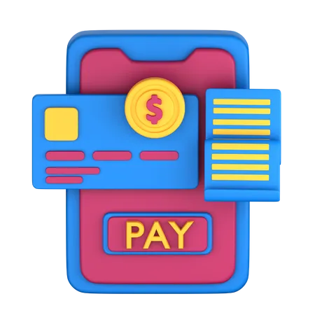 Paiement mobile  3D Icon