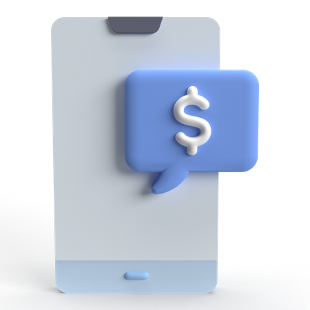 Paiement mobile  3D Icon